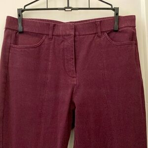 Isaac Mizrahi Live 24/7 Burgundy Flare Size 6